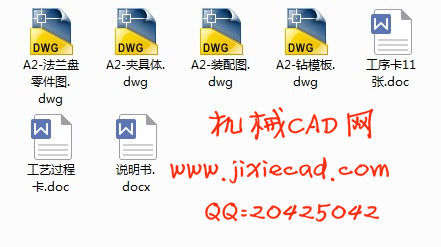 后法兰盘零件的加工工艺及钻φ7斜孔的钻床夹具设计【说明书+CAD】