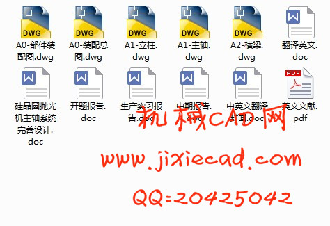 硅晶圆抛光机主轴系统完善设计【说明书+CAD】