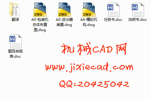 颗粒状糖果包装机设计【说明书+CAD】