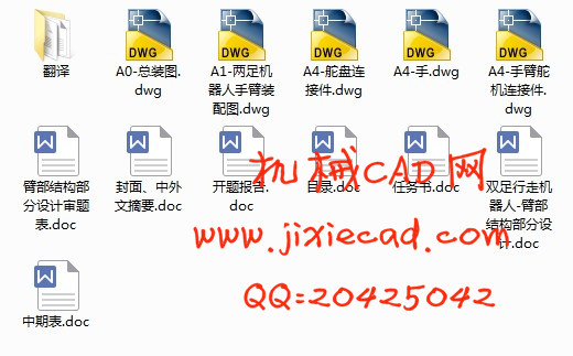 两足行走机器人臂部结构部分设计【说明书+CAD】