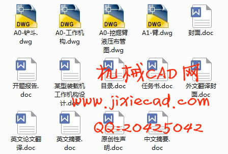 某型装载机工作机构设计【说明书+CAD】