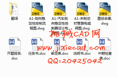 汽车侧向稳定性控制器的设计【汽车车辆工程】【说明书+CAD】