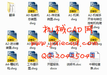 颗粒状糖果包装机设计【说明书+CAD】