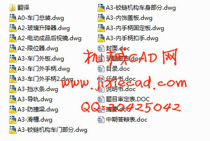 威驰轿车前门设计【汽车车辆工程】【说明书+CAD】