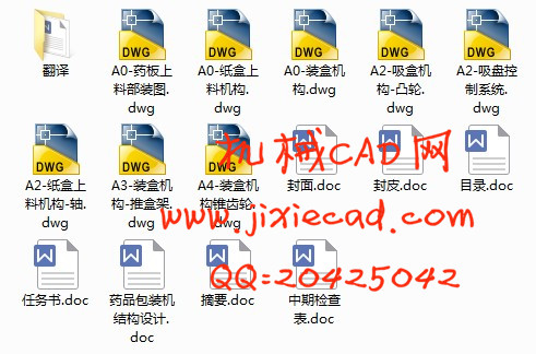 药品包装机结构设计【说明书+CAD】