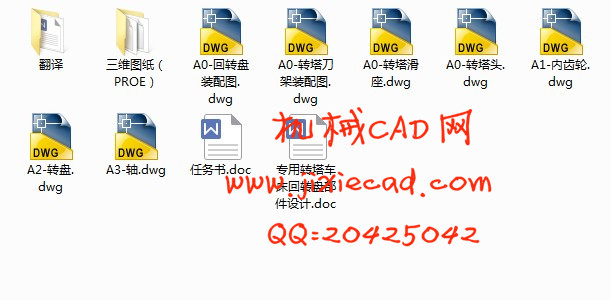 专用转塔车床回转盘部件设计【说明书+CAD】