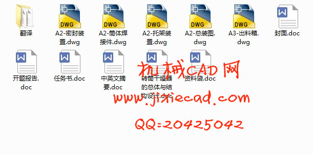 转筒干燥器的总体与结构设计【说明书+CAD】