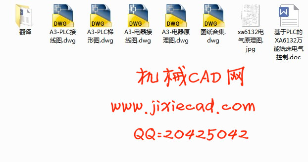 基于PLC的XA6132万能铣床电气控制设计【说明书+CAD】