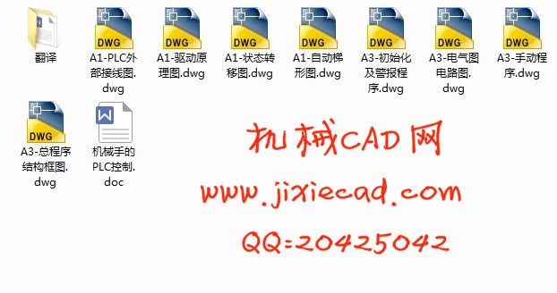 机械手的PLC控制系统设计【说明书+CAD】