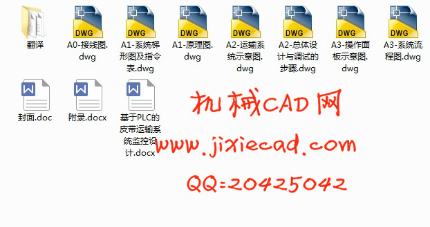 基于PLC的皮带运输系统监控设计【说明书+CAD】