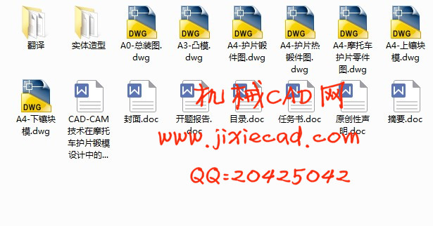 CAD-CAM技术在摩托车护片锻模设计中的应用【说明书+CAD】