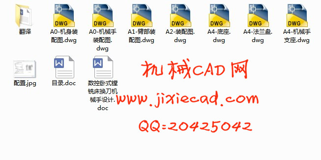 数控卧式镗铣床换刀机械手设计【四自由度机械手】【说明书+CAD】