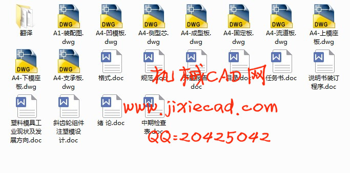 斜齿轮组件注塑模设计【说明书+CAD】