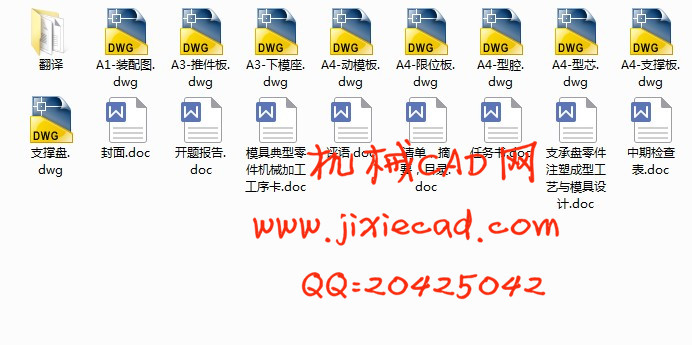 支承盘零件注塑成型工艺与模具设计【说明书+CAD】