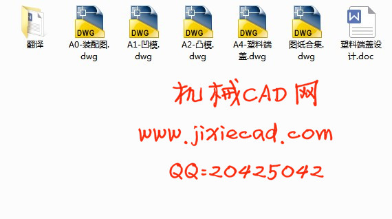 塑料端盖注塑模具设计【说明书+CAD】