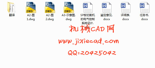 SP板切割机的电气控制系统设计【说明书+CAD】