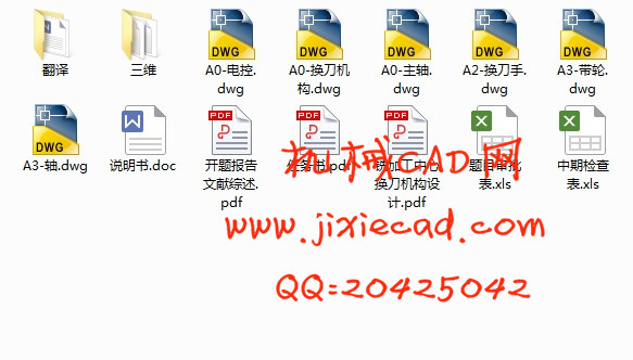 铣加工中心换刀机构设计【说明书+CAD+PROE】