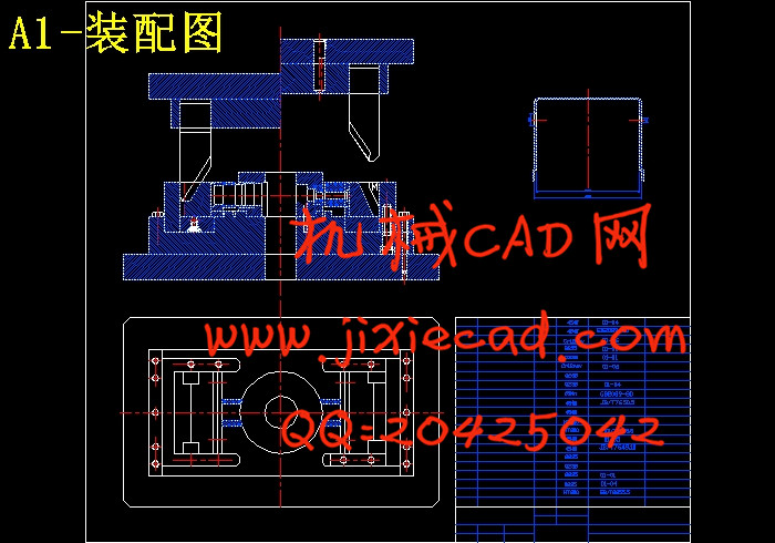 斜楔式侧向冲孔冲压模具设计说明书cad